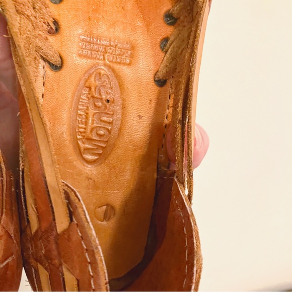 Vintage • Mongas Artisanal Leather Braided Sandals in Brown - Picture 6 of 8